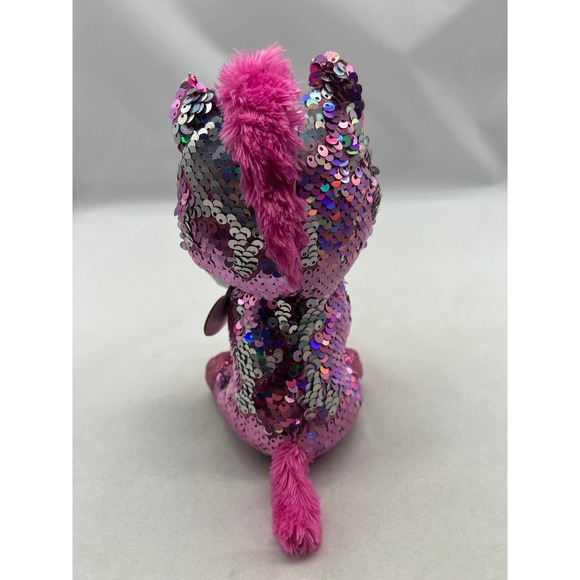 Sparkle Pink Sequin Unicorn Ty Flippables 6" - Picture 4 of 4